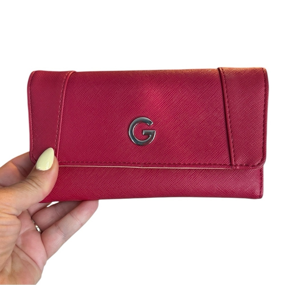 Women's Red Clutch Bag Vintage guess brand wallet tan y2k bifold clutch